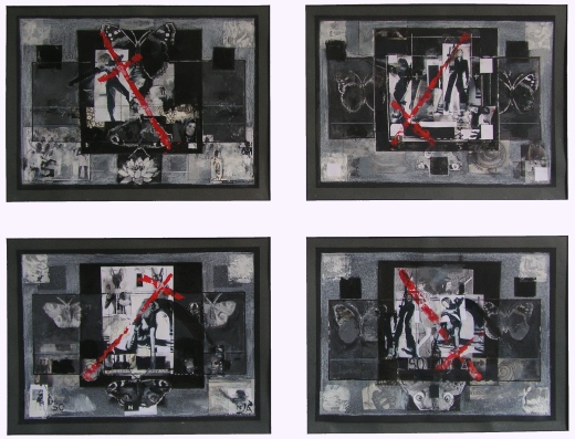Mischtechnik auf Papier, H 30cm x B 21cm, 2010