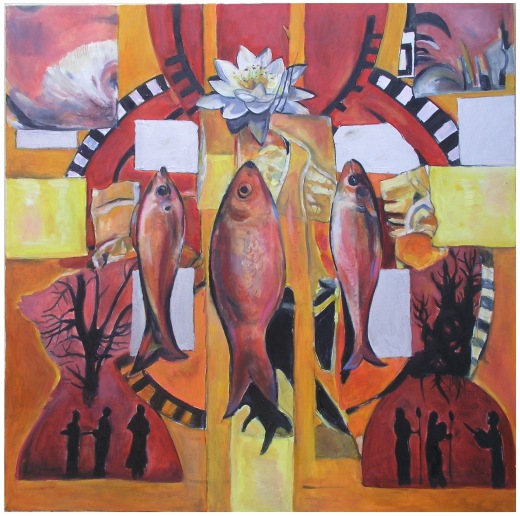 &Ouml;l auf Leinwand / H 100cm x B 100cm / 2011