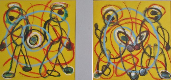 Pastell auf Papier