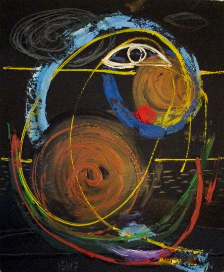&Ouml;l auf Hartfaserplatte / H 120cm x B 122cm / 2017
