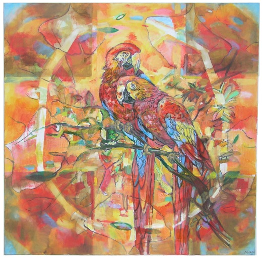 &Ouml;l auf Leinwand / H 100cm x B 100cm / 2010