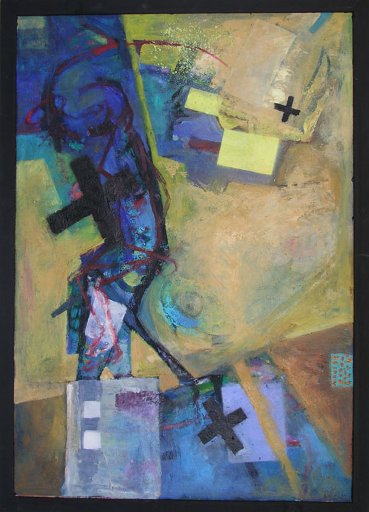 &Ouml;l auf Leinwand, B 100cm x H 70cm, 2003